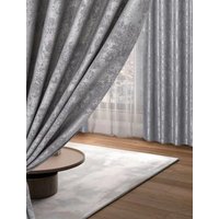 Комплект штор Mio Tesoro Мрамор 150x270 (2 шт, серый)