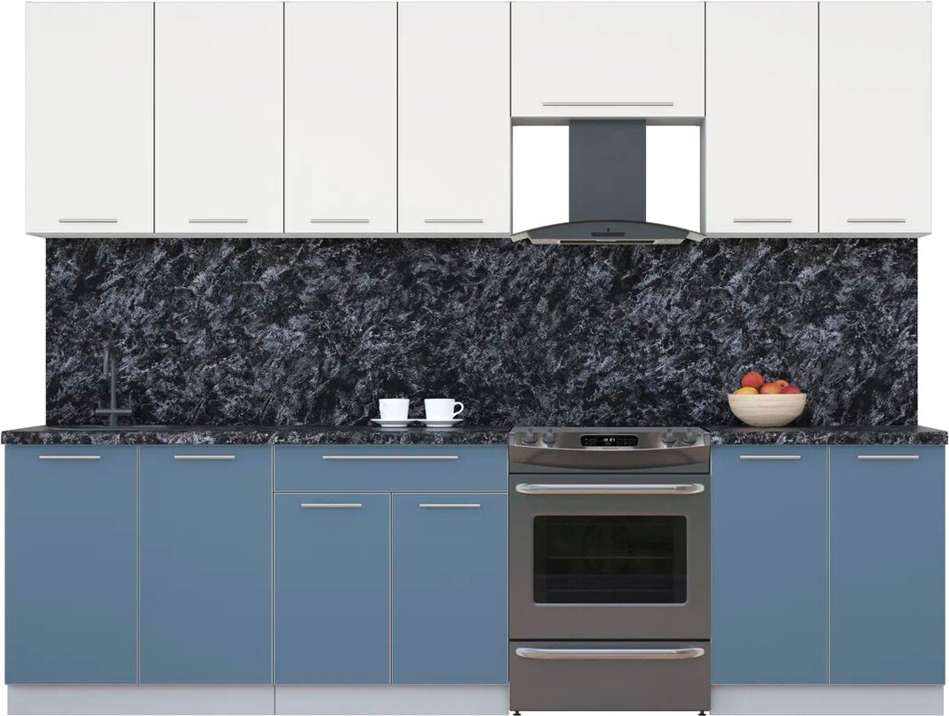 

Кухонный модуль Интерлиния Мила Пластик 2.8 А (зефирный/арктический/кастилло темный)