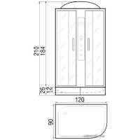 Душевая кабина River Dunay 120/90/26 MT L