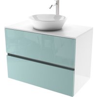  ЗОВ Тумба под умывальник со столешницей Лира 90 (адриатик/белая столешница)