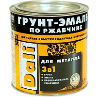 Грунт-эмаль Dali По ржавчине 3 в 1 0.75 л (серебристый алюминий)