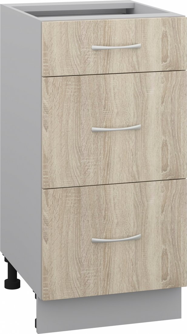 

Шкаф напольный Кортекс-мебель Корнелия Лира НШ40р3ш без столешницы (дуб сонома)