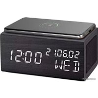 Настольные часы с беспроводной зарядкой Kitfort KT-3312