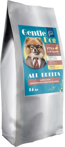 Сухой корм для собак Pet's Brunch ДжентлДОГ Утка с ягодами 14 кг