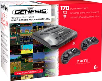 Retro Genesis Modern Wireless (2 беспроводных геймпада, 170 игр)