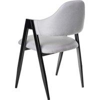 Стул с подлокотниками Mio Tesoro Луна DC-048A (серый/черный)