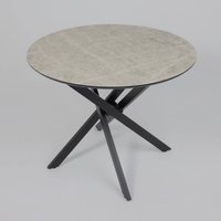 Кухонный стол Аврора Мехико 3Д D950 (мрамор светлый/черный матовый)