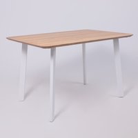 Кухонный стол ОКА Майон 120x80x74 (дуб натуральный/белый)