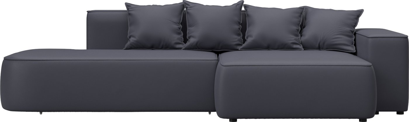 

Угловой диван Лига диванов Лига-065 правый 129805 (экокожа Grifon 15 серый)