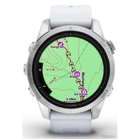 Умные часы Garmin Epix Pro Gen 2 Standard 42 мм (серебро/белый камень)