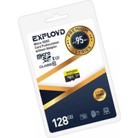 Карта памяти Exployd Premium Series microSDXC 128GB EX128GCSDXC10UHS-1-ELU3-W/A-AD