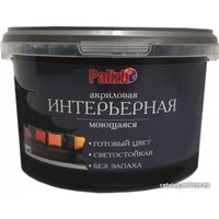 Краска Palizh Интерьерная моющаяся 3.3 кг (черный трюфель)