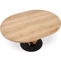 Кухонный стол Halmar Fanis okragly 120-160/120/78 (натуральный/черный)