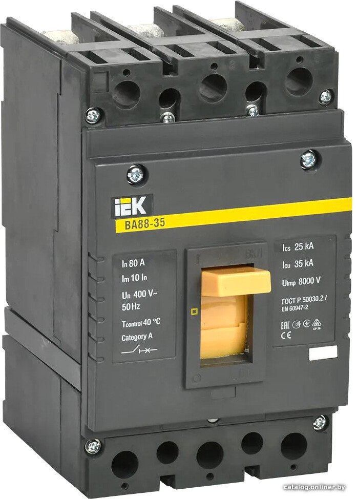Выключатель автоматический IEK ВА 88-35 3п 80А 35кА С SVA30-3-0080