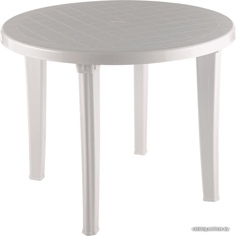 Садовый стол Элластик-Пласт Элластик Круглый 95x95x74 (белый)