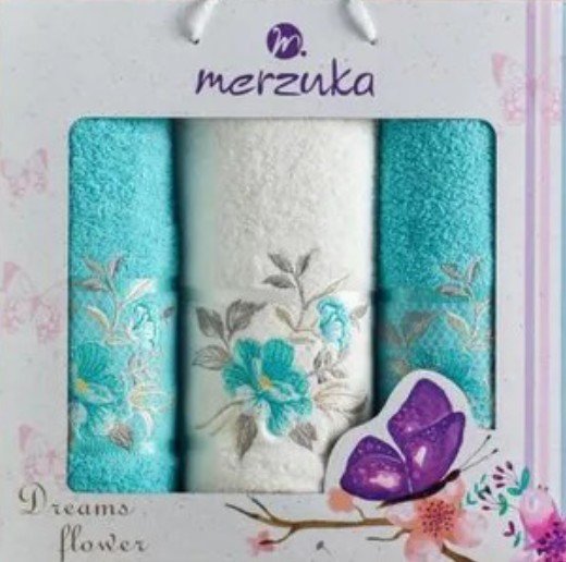 

Набор полотенец Merzuka Dreams Flower 10677 (3 шт, в коробке, бирюзовый)