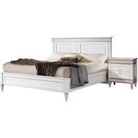 Кровать Гомельдрев Бристоль ГМ 6481-01 140x200 (дуб/Italia-02/белый дуб/патина)