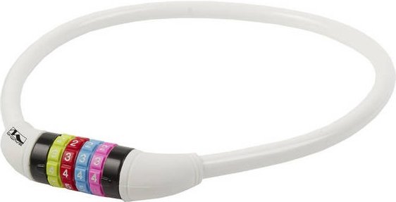 

Тросовый велосипедный замок M-Wave DS 12.6.5 S (белый)
