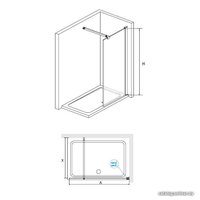 Душевая стенка RGW WA-001 351000109-11 90 (хром/прозрачное стекло)