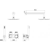 Душевая система  Ganzer GZ19164-G