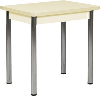 Кухонный стол Рамзес Ломберный 80x60 (ваниль, ноги хром)