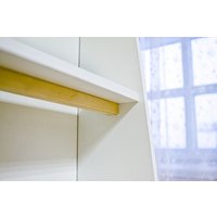 Кровать-чердак Красная звезда Р440 Капризун 5 со шкафом 180x80 (белый)