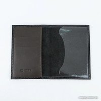 Обложка для паспорта Poshete 604-117LG-BBW (черный)