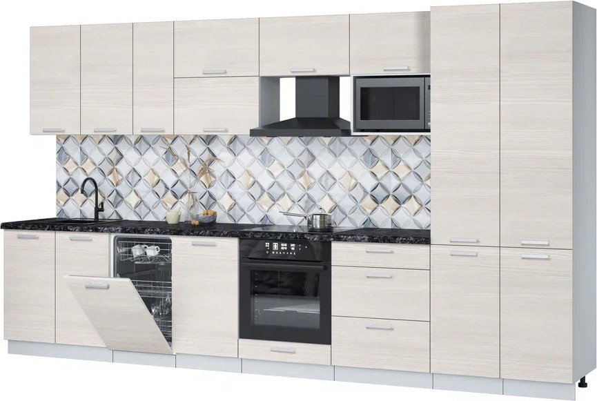 

Готовая кухня Интерлиния Мила Лайт 3.7-ПМ4 (вудлайн кремовый/вудлайн кремовый/кастилло темный)