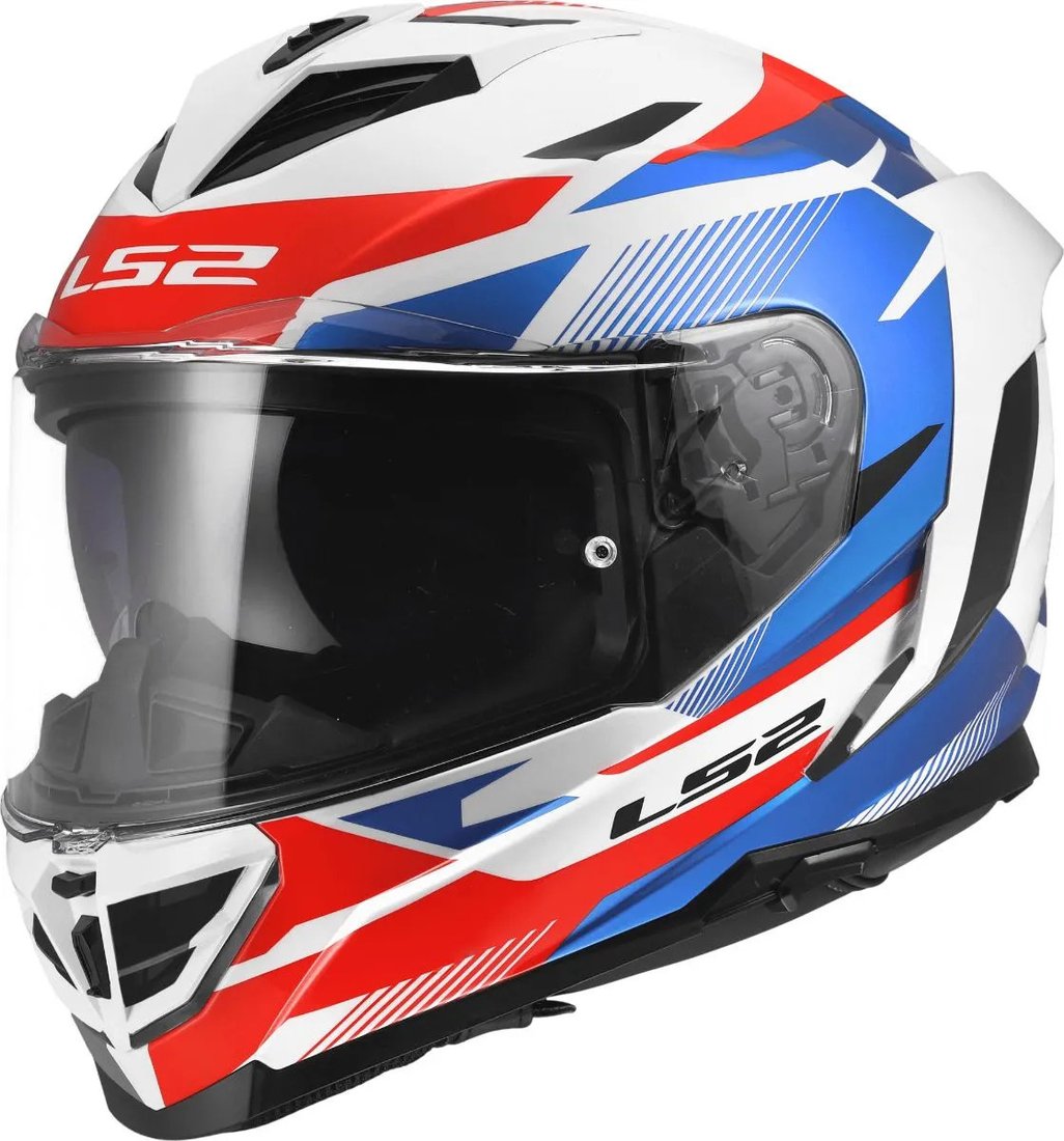 Мотошлем LS2 FF818 Storm III Komai (3XL, белый/синий/красный)