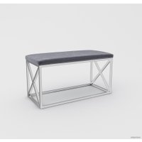 Банкетка Hype Mebel Куб (белый/серый)