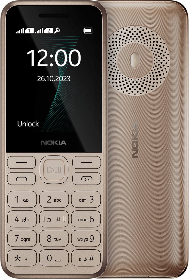 

Телефон Nokia 130 (2023) Dual SIM TA-1576 (золотистый)