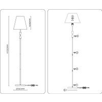 Торшер Ambrella LH75059 BS/GN (латунь/зеленый)