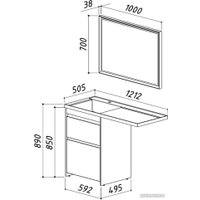  Belux Тумба под умывальник Ока Н 60-02 (183 акация лэйкленд светлая)
