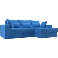 Угловой диван Mebelico Майами 15 114914 (правый, велюр, голубой)