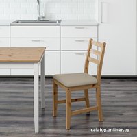 Стул Ikea Лерхамн (морилка антик/виттарид бежевый) [303.609.20]