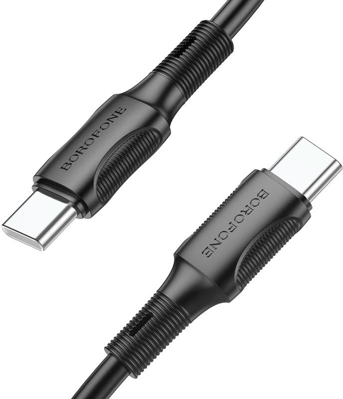 

Кабель Borofone BX80 60W USB Type-C - USB Type-C (1 м, черный)