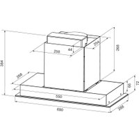 Кухонная вытяжка Krona Selina F MAX 600 black SGC КА-00009801 (черный)