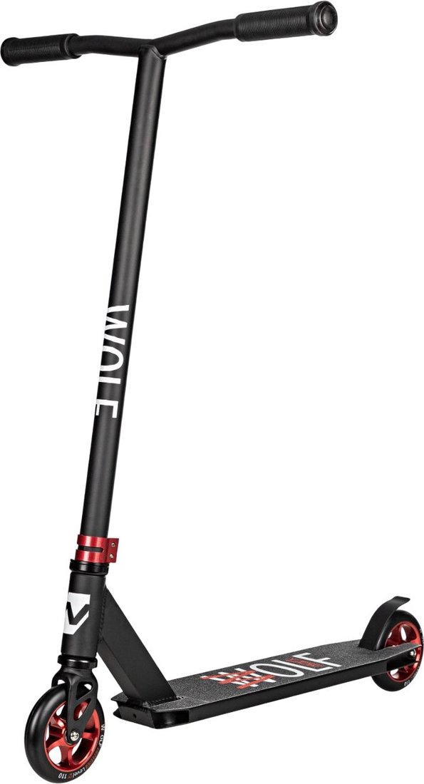 

Трюковый самокат Novatrack Wolf 110A.WOLF.BRD25 (черный/красный)