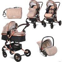 Универсальная коляска Lorelli Alba Premium Set 2021 (3 в 1, beige)