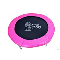 Батут Atlas Sport 140 см - 4.5ft (на эластичных ремнях, розовый)