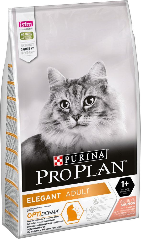 

Сухой корм для кошек Pro Plan Elegant Adult OptiDerma с лососем 10 кг
