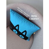 Декоративная подушка Matex Meow. Chubby 62-066 (голубой/черный)