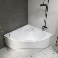 Ванна Lauter Riviera 150x150 21050150 (с ножками, лицевым экраном и сифоном 21Y32001 матовый черный)