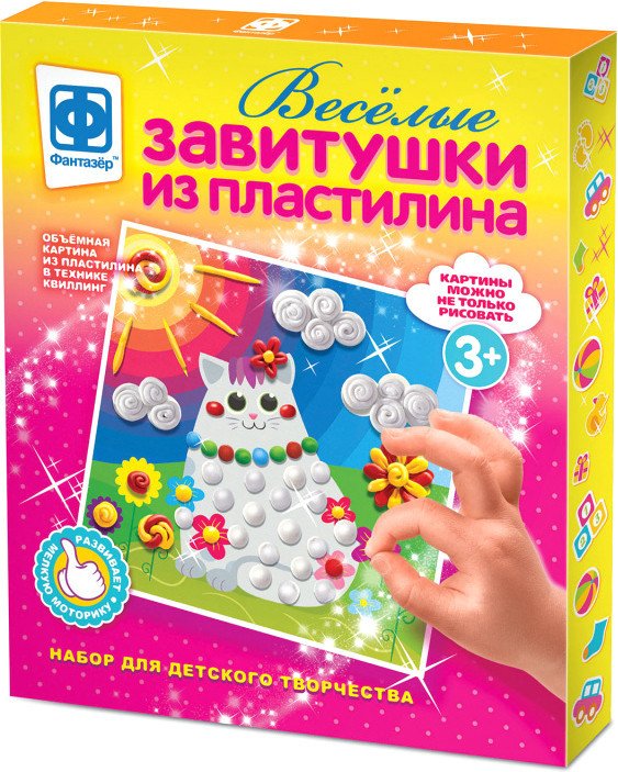 

Набор для лепки Фантазер Веселые завитушки из пластилина. Набор №1 447101