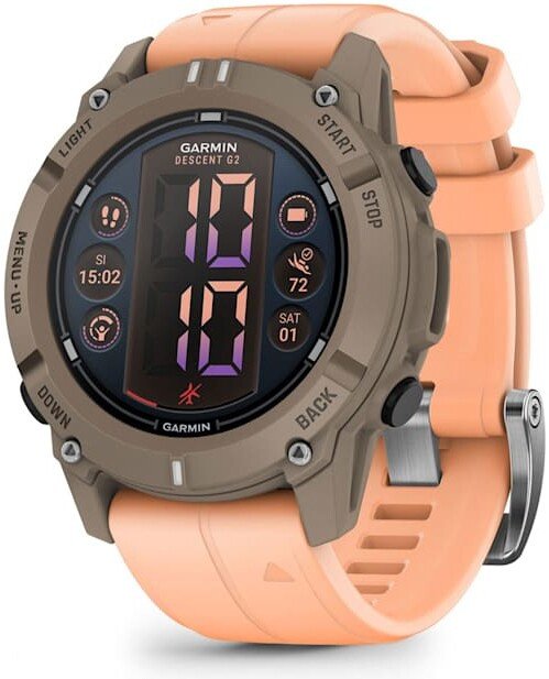 Умные часы Garmin Descent G2 (коричневый/розовый)