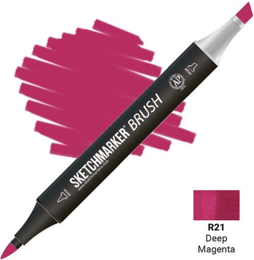 

Маркер художественный Sketchmarker Brush Двусторонний R21 SMB-R21 (глубокий пурпурный)