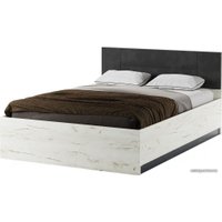 Кровать Памир Беатрис КР1400 с ПМ (крафт белый/антрацит)