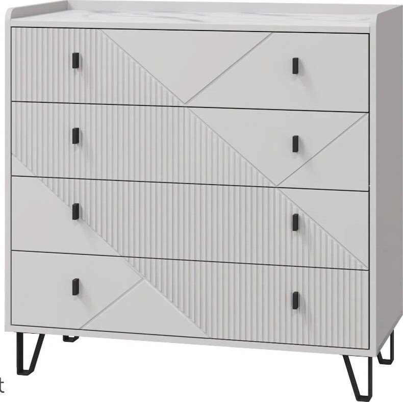 

Комод MLK Кашемир 4 ящ. (кашемир/сантьяго/стекло матовое с фотопечатью)