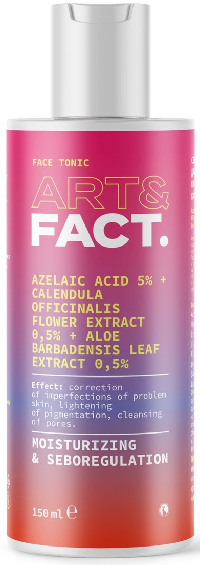 

Art&Fact Тоник для лица Azelaic Acid 5% + Calendula Extract 0.5% себорегулирующий 150 мл