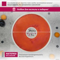 Сушилка для овощей и фруктов Мастерица EFD-0502VM (5 прозрачных поддонов и 1 поддон для пастилы)